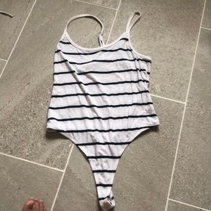 Stripped Tong Bodysuit